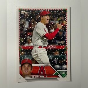 Shohei Ohtani #H17 2023 Topps Holiday Baseball Trading Card